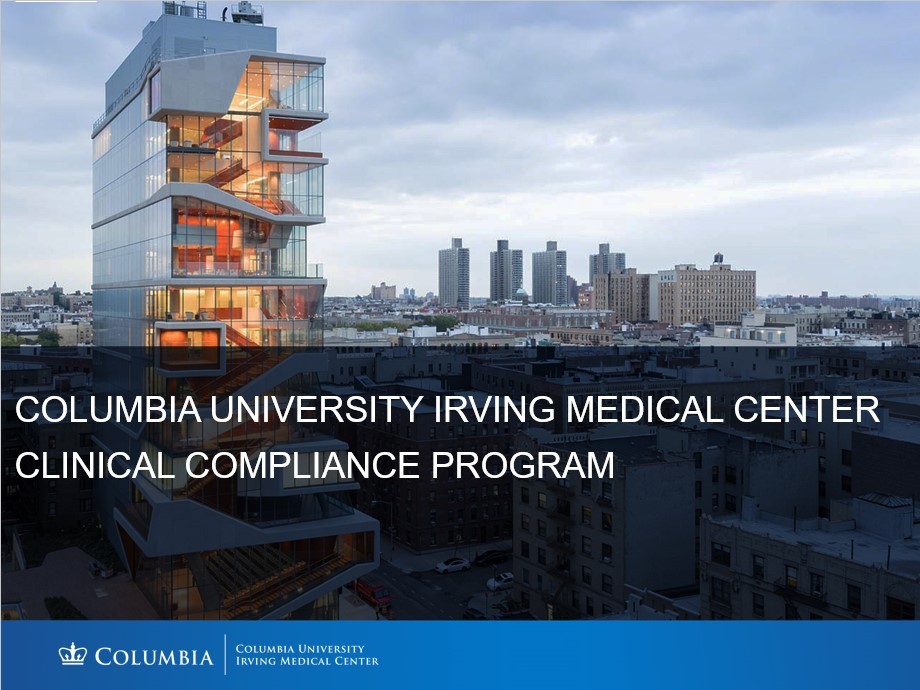 CUIMC Clinical Compliance Program Image of CUIMC